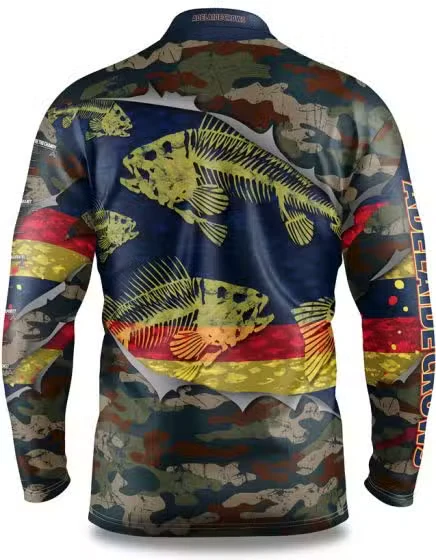 AFL 2021 Long Sleeve Skeletor Fishing Polo - Adelaide Crows - Adult - Image 2