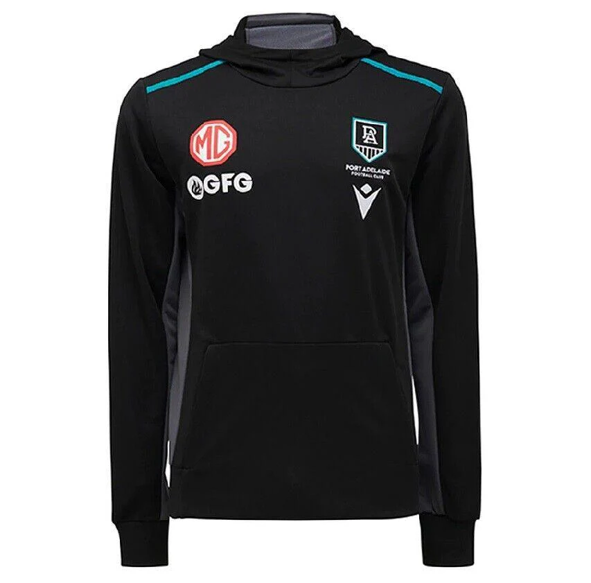 AFL 2022 Travel Hooded Sweatshirt - Port Adelaide Power - Adult - Jumper MACRON