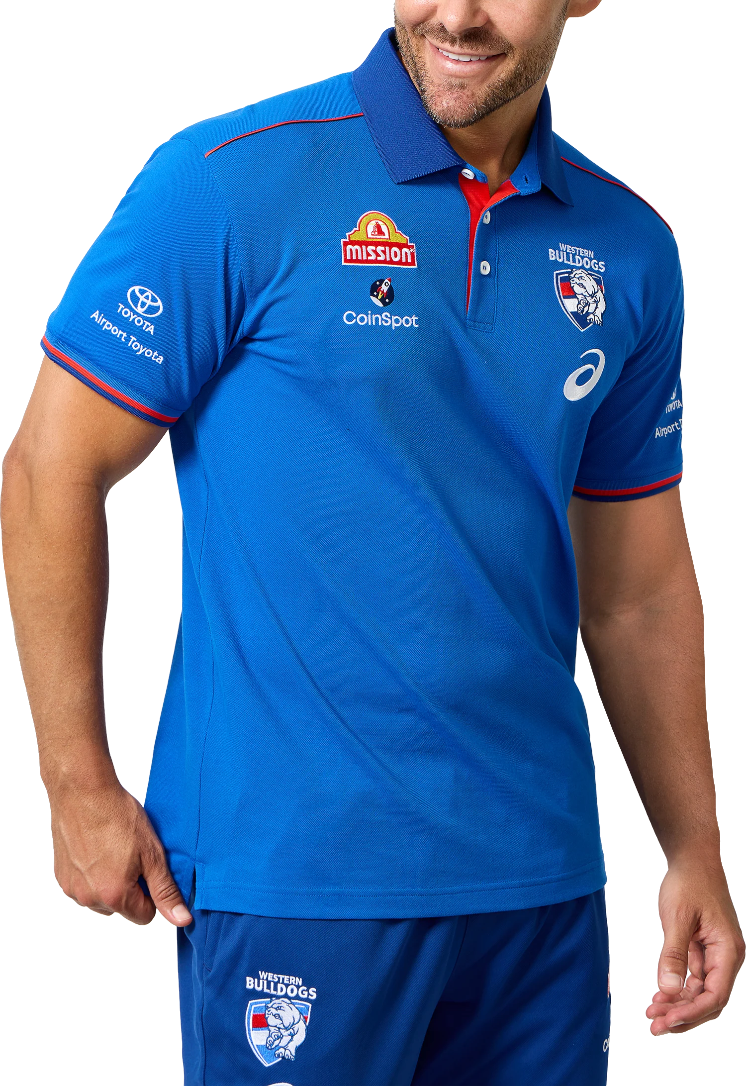 AFL 2025 Media Polo - Western Bulldogs - Adult - Mens - Image 3