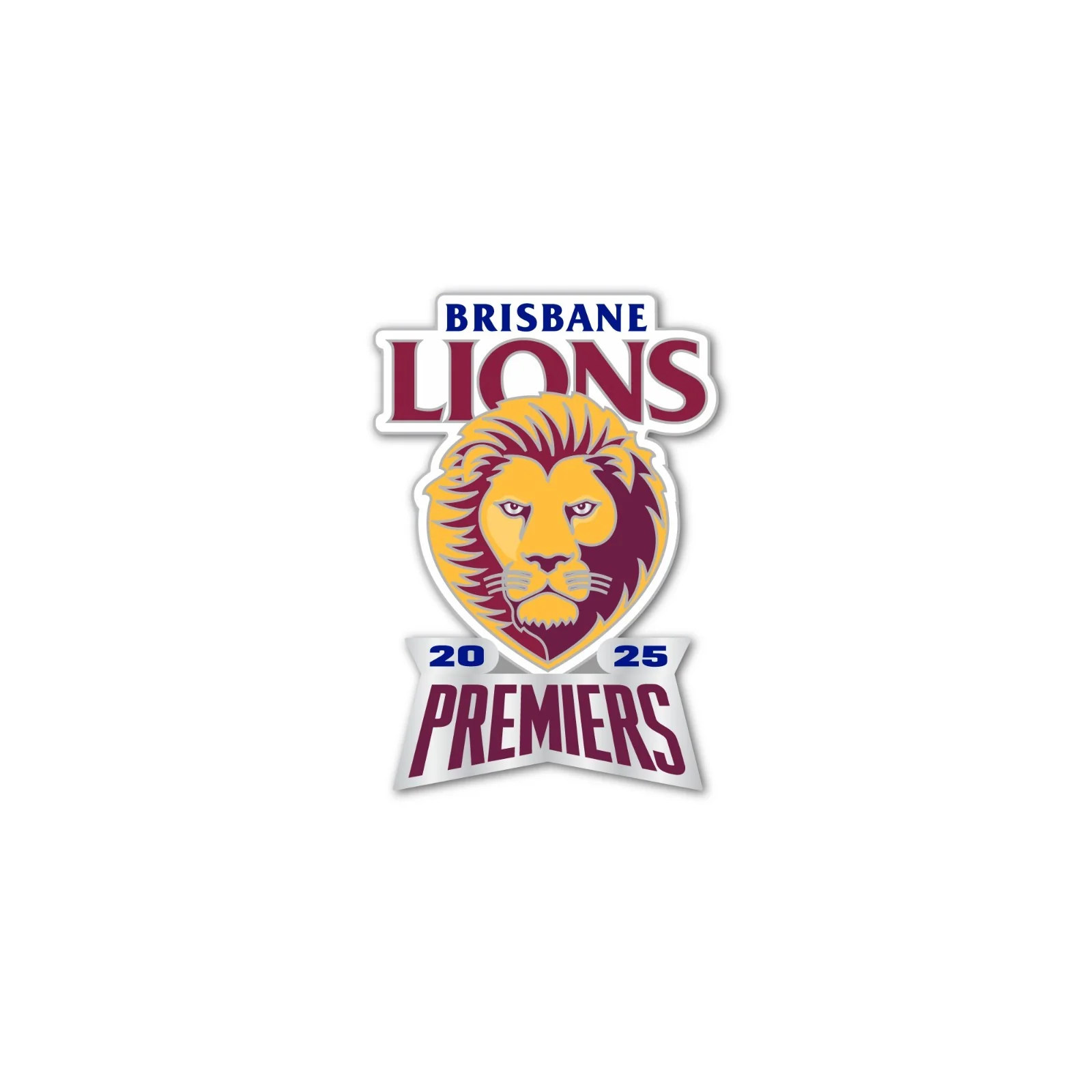 AFL 2025 PREMIERS LOGO PIN - BRISBANE LIONS - PRE-ORDER DUE NOVEMBER 2025