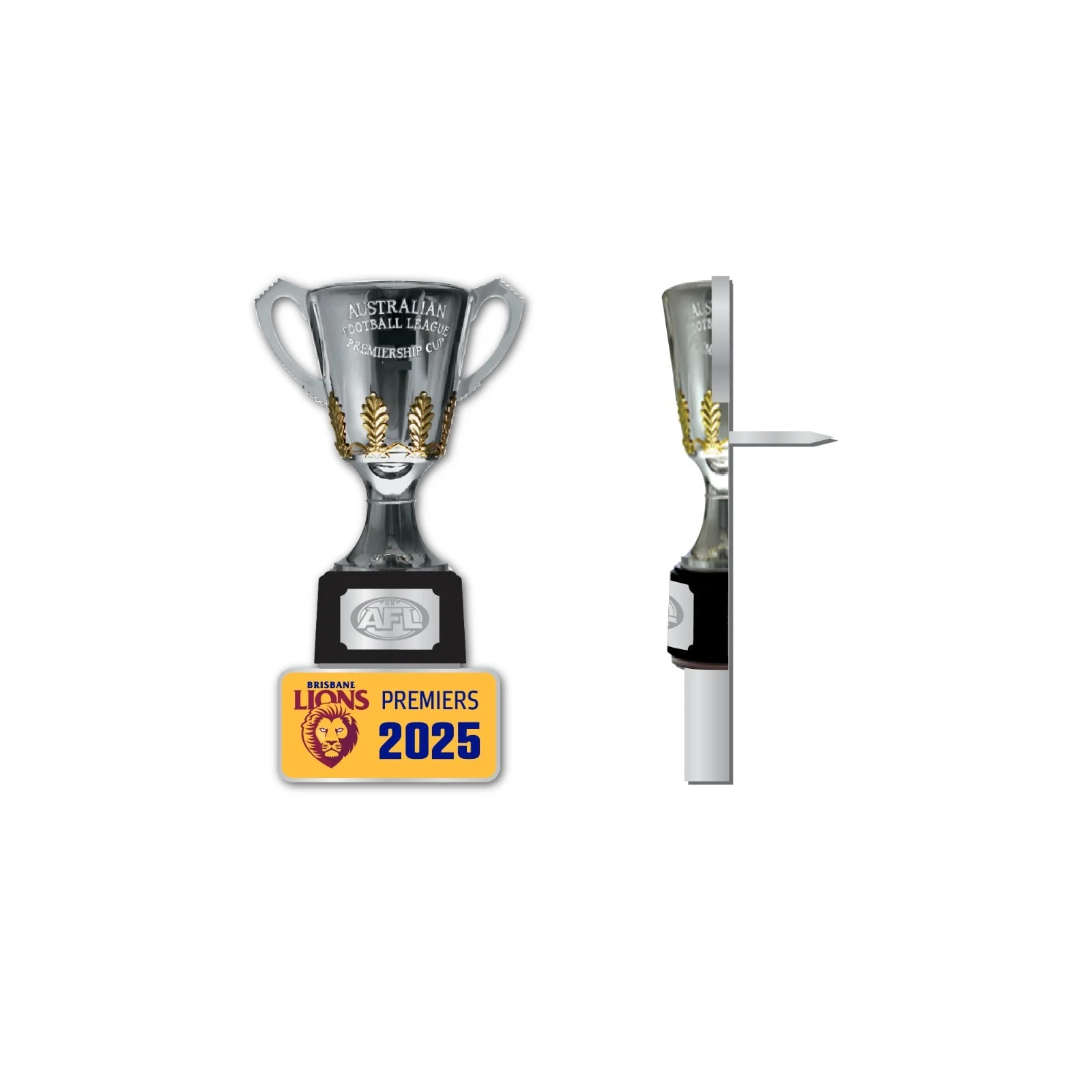 AFL 2025 PREMIERS TROPHY PIN - BRISBANE LIONS - PRE-ORDER DUE NOVEMBER 2025