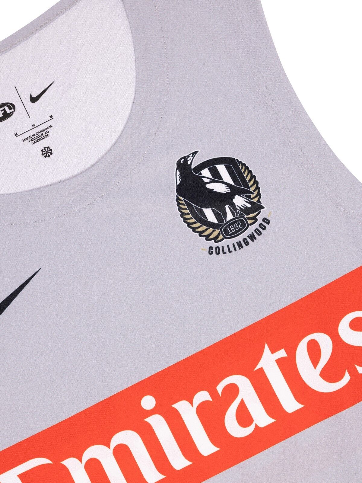 AFL 2025 Training Singlet - Collingwood Magpies - Adult - Mens - Image 3