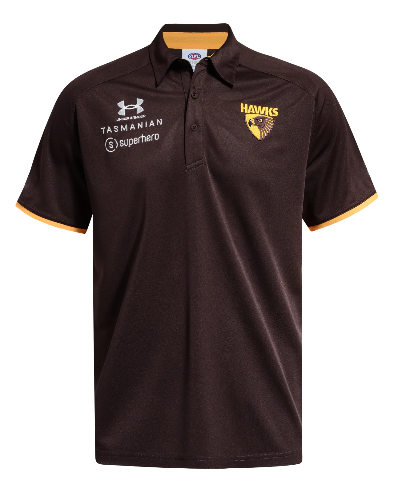 AFL 2026 Media Polo - Hawthorn Hawks - Adult - Mens