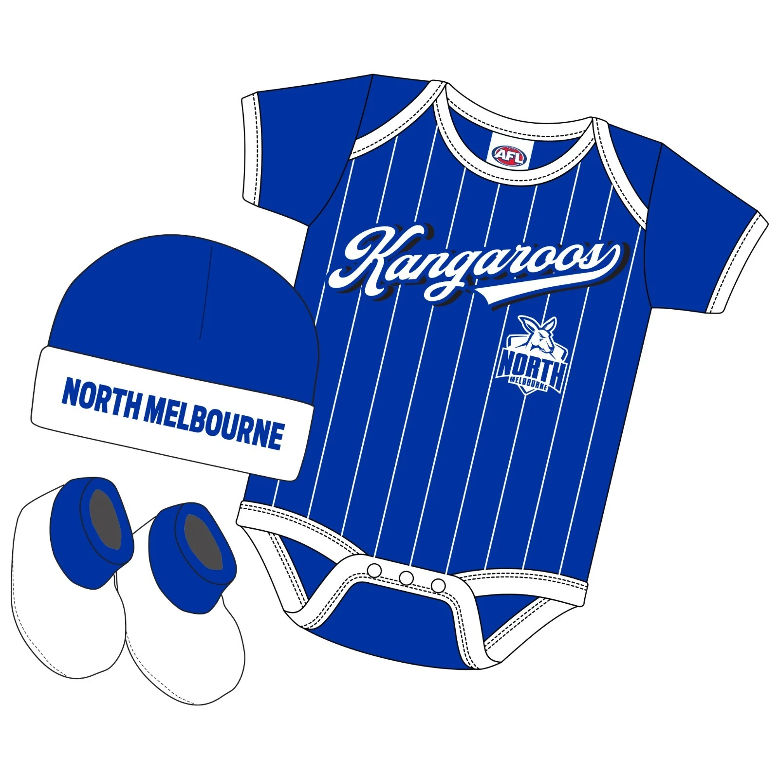 AFL 3 Piece 'Lullaby' Set - North Melbourne Kangaroos - Infant - Baby