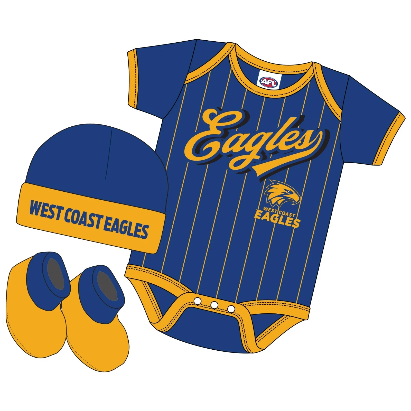 AFL 3 Piece 'Lullaby' Set - West Coast Eagles - Infant - Baby