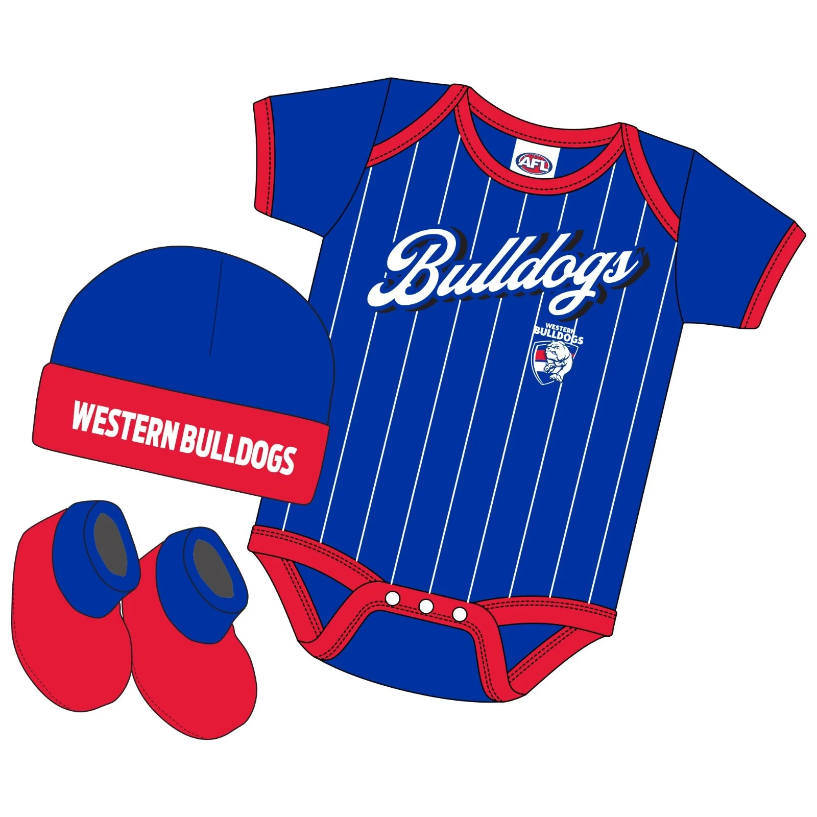 AFL 3 Piece 'Lullaby' Set - Western Bulldogs - Infant - Baby