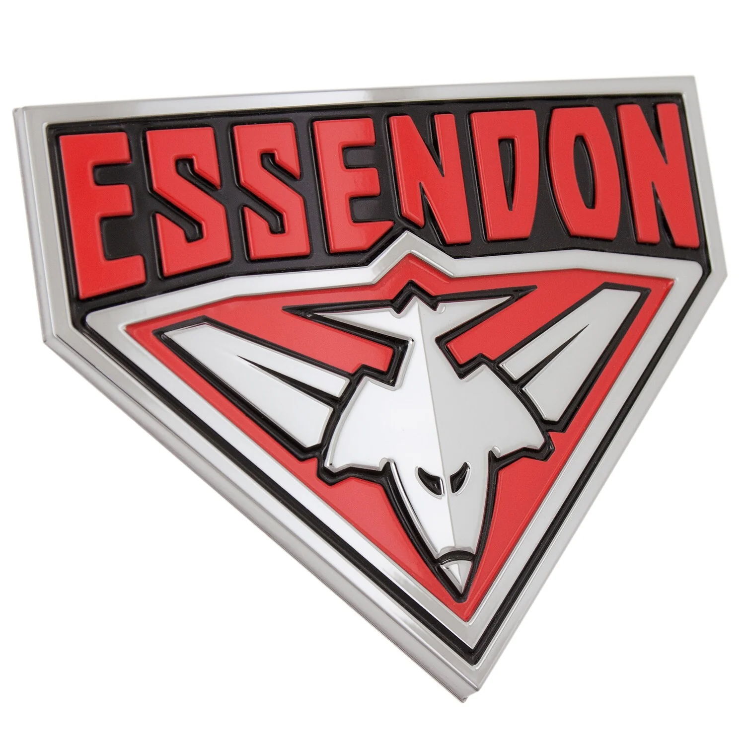 AFL 3D Chrome Emblem - Essendon Bombers - Supporter Car Badge - Image 2