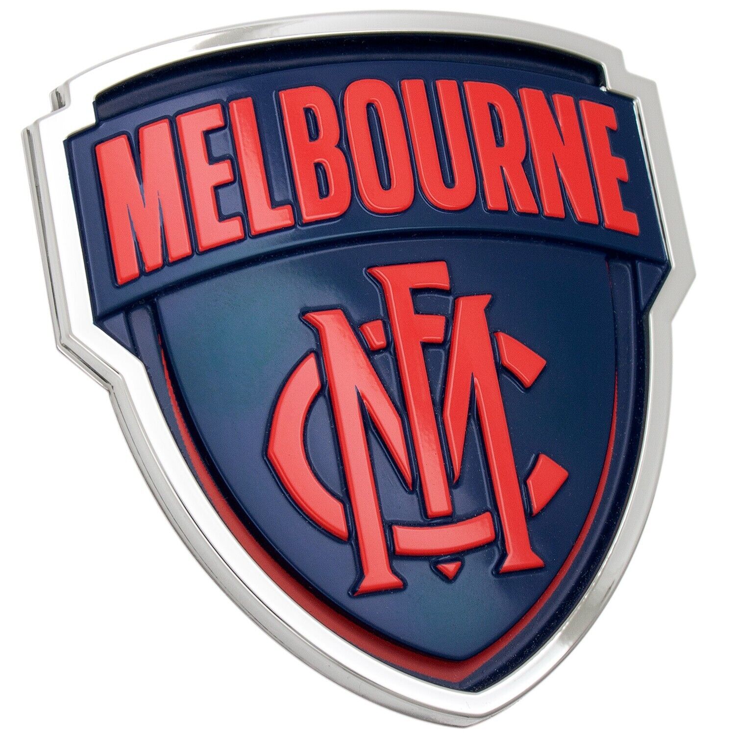 AFL 3D Chrome Emblem - Melbourne Demons - Supporter Car Badge - Image 2