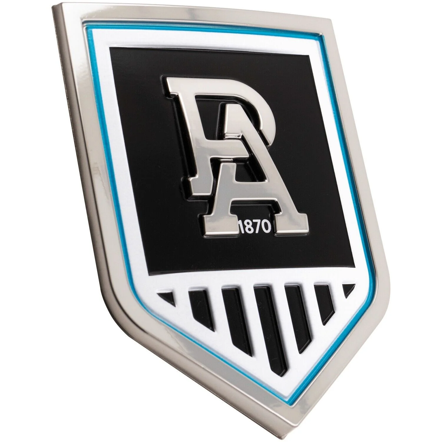 AFL 3D Chrome Emblem - Port Adelaide Power - Supporter Car Badge - Image 2