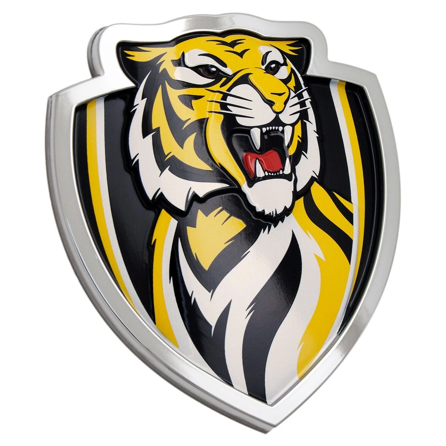 AFL 3D Chrome Emblem - Richmond Tigers - Supporter Car Badge - Image 2