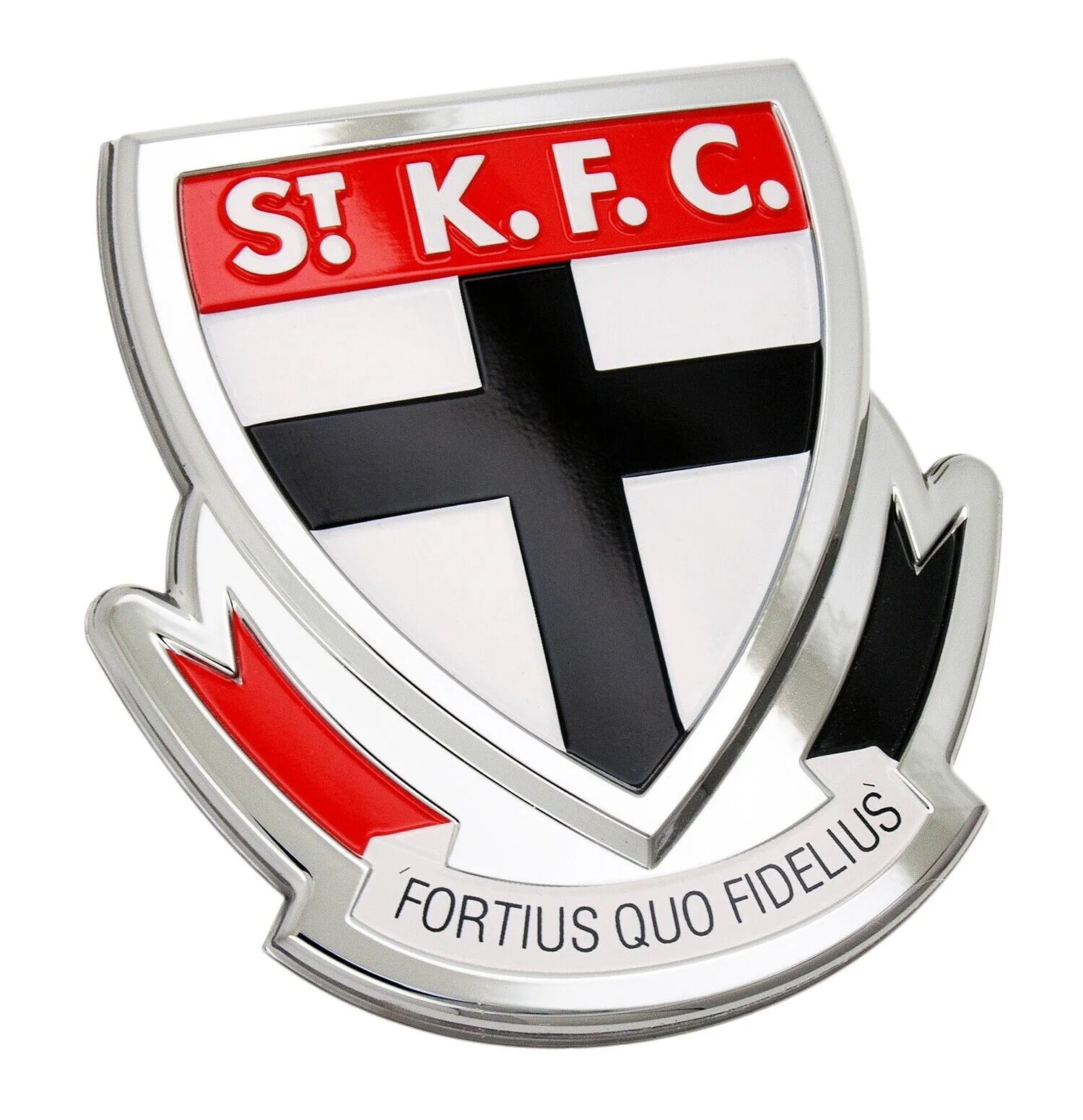 AFL 3D Chrome Emblem - St. Kilda Saints - Supporter Car Badge - Image 2