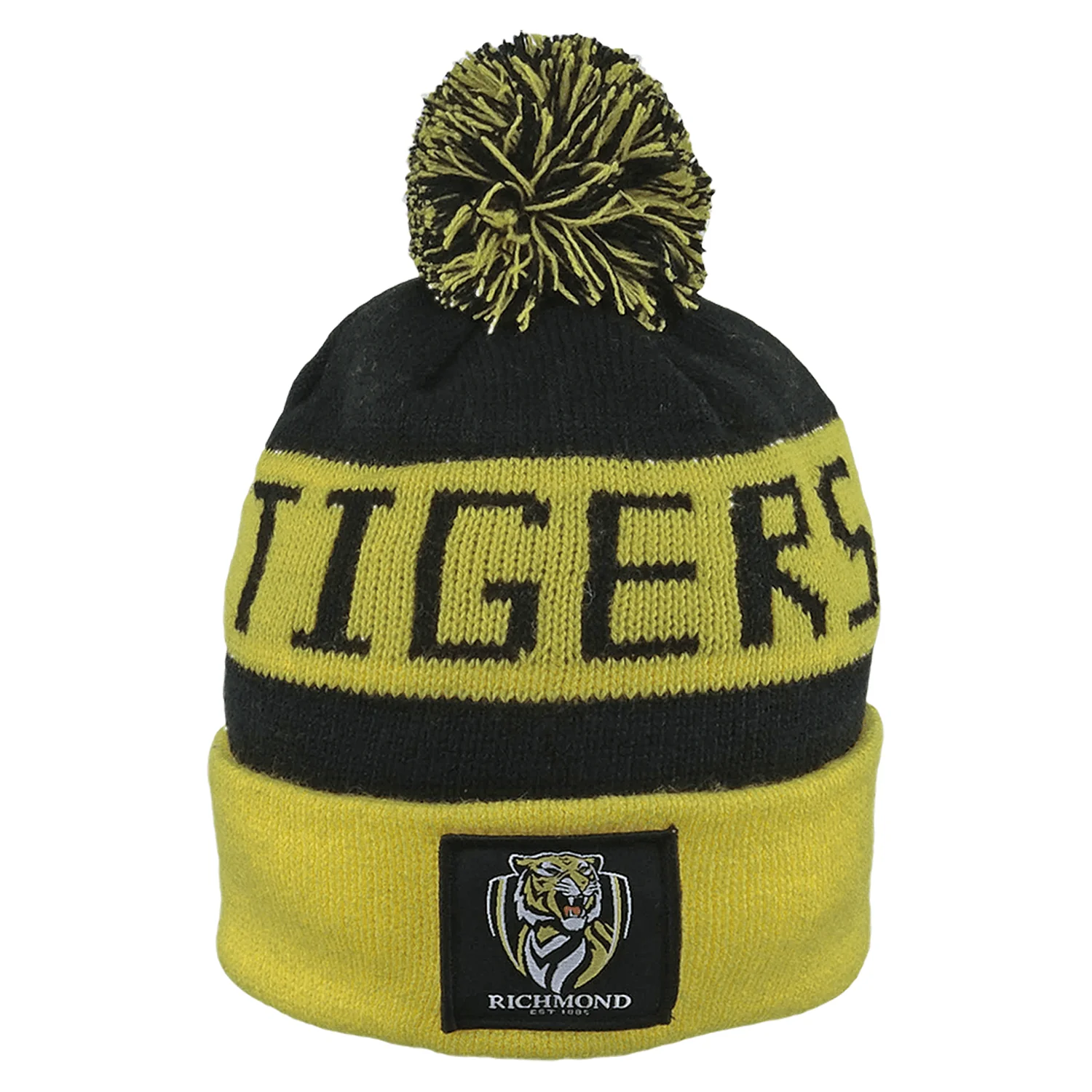AFL Bar Beanie - Richmond Tigers - Winter Hat - Adult - OSFM - Image 2