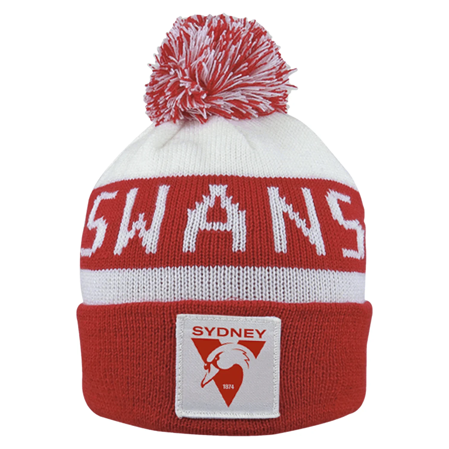 AFL Bar Beanie - Sydney Swans - Winter Hat - Adult - OSFM - Image 2