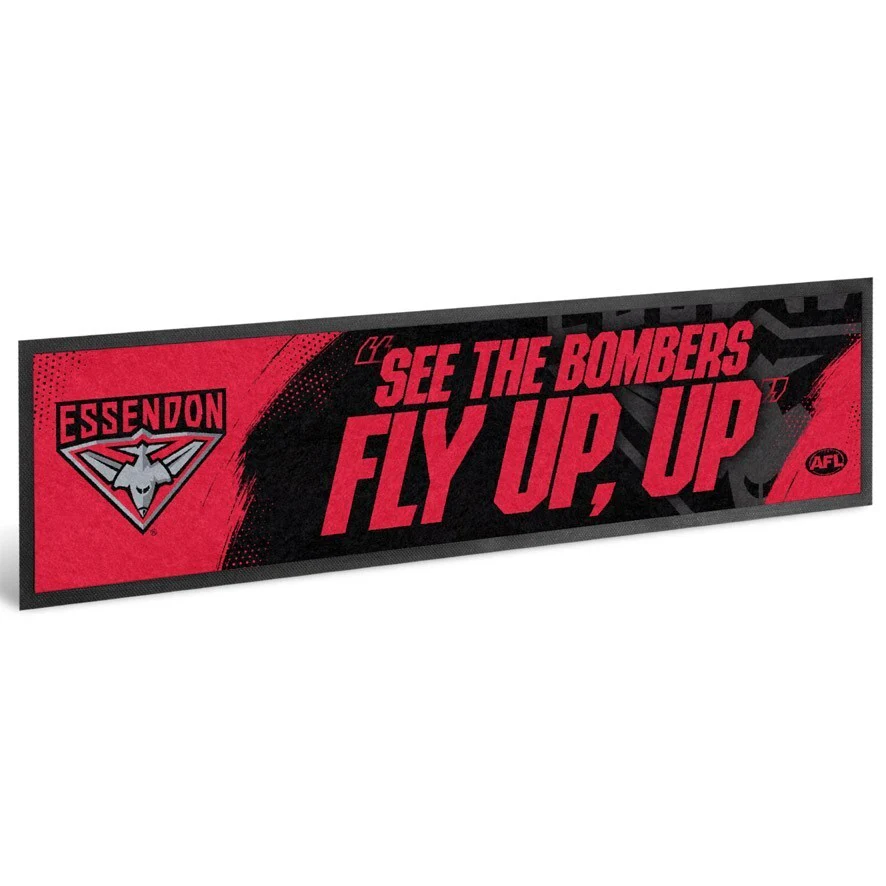 AFL Bar Runner - Essendon Bombers - Bar Mat - 25cm x 90cm - Image 2