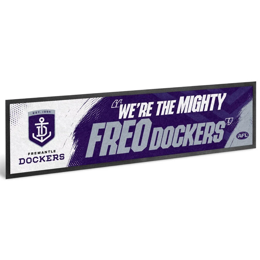 AFL Bar Runner - Fremantle Dockers - Bar Mat- 25cm x 90cm - Image 2
