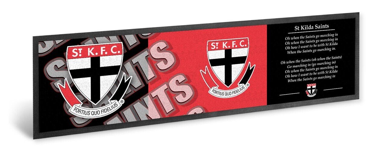 AFL Bar Runner - St Kilda Saints - Bar Mat - Team Song - 25cm x 90cm - Image 2