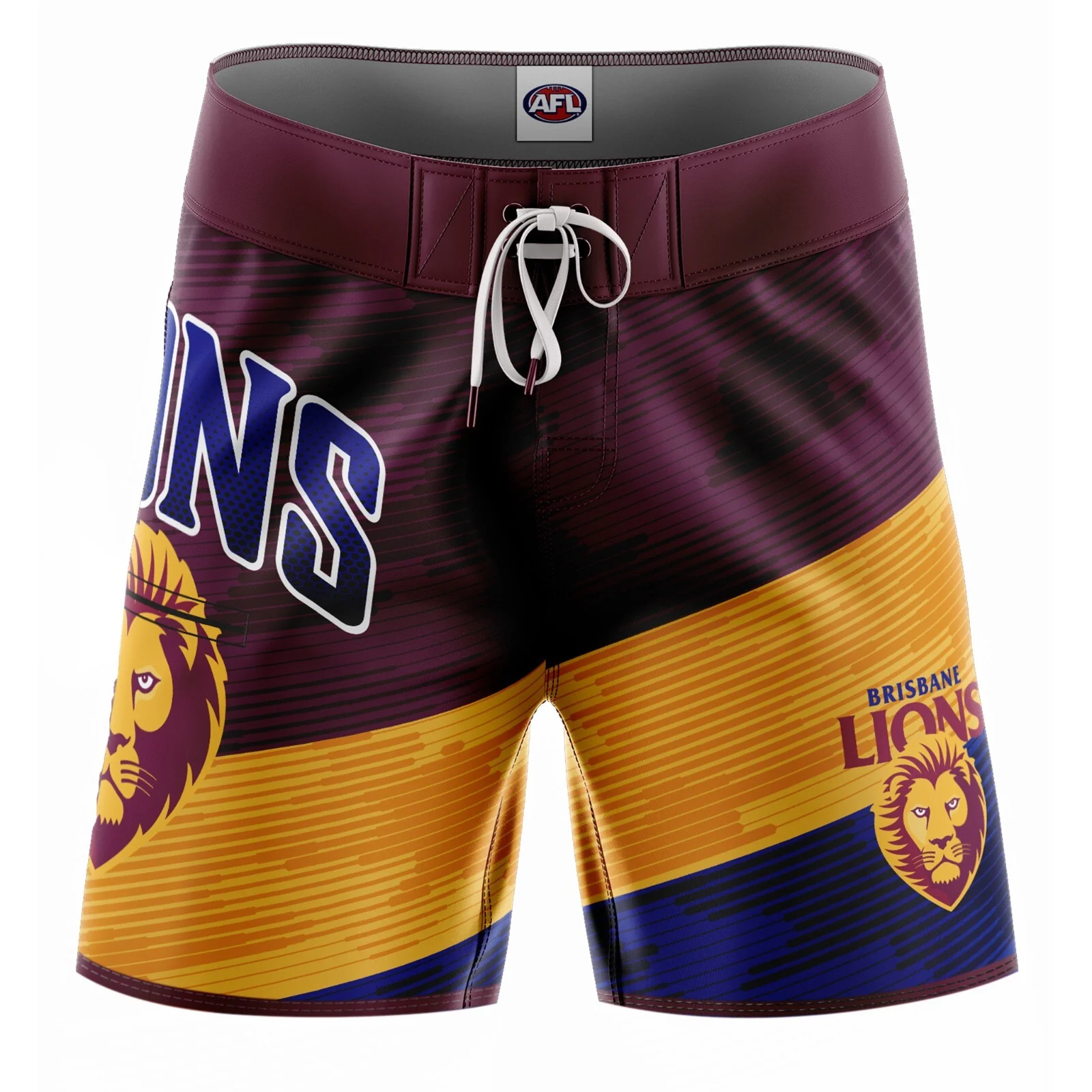 AFL Barrel Board Shorts - Brisbane Lions - Swim - Adult