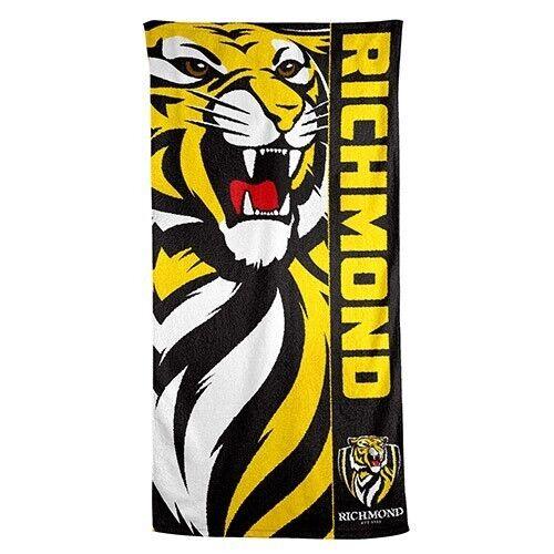 AFL Beach Towel - Richmond Tigers - Bath - Team Logo - 150cm x 75cm - Image 2