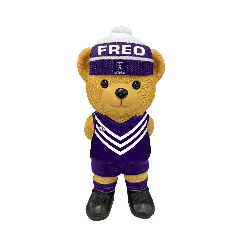 AFL Bear Statue - Fremantle Dockers - Polyresin - 22cm - Image 2