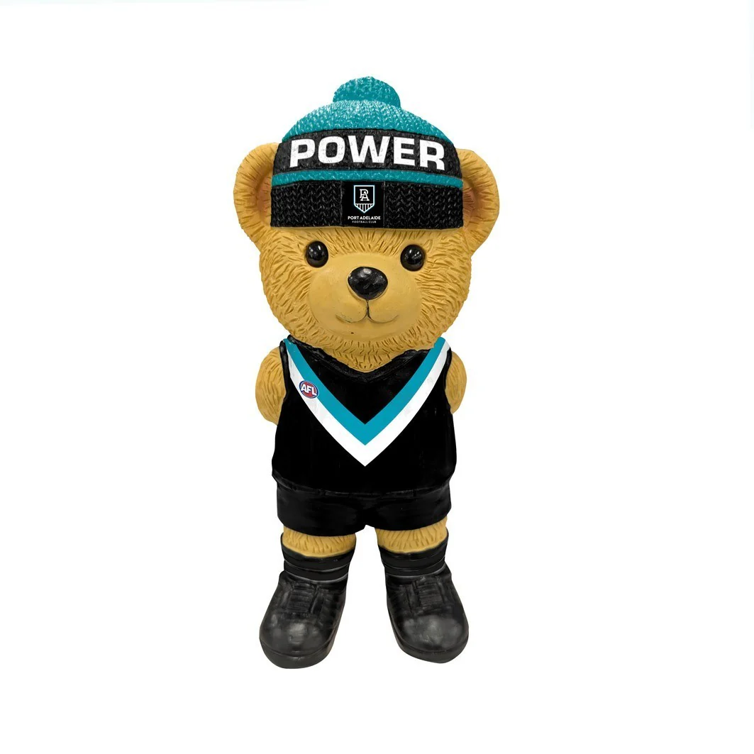 AFL Bear Statue - Port Adelaide Power - Polyresin - 22cm
