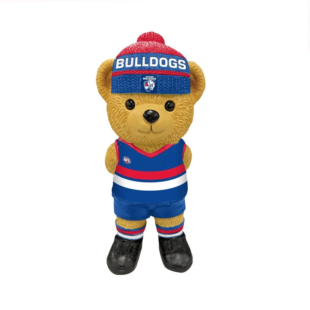 AFL Bear Statue - Western Bulldogs - Polyresin - 22cm - Image 2