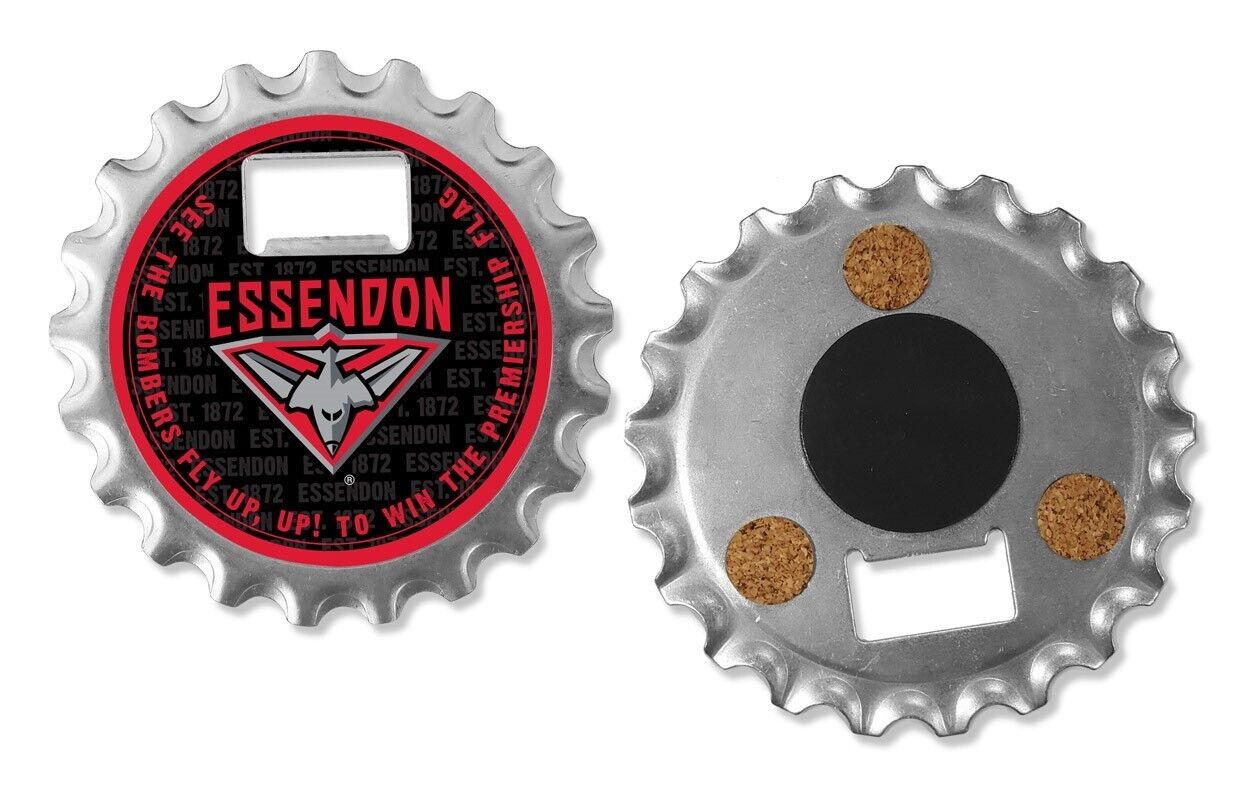 AFL Bottle Opener, Magnet & Coaster - Essendon Bombers - Aussie Rules - Image 2