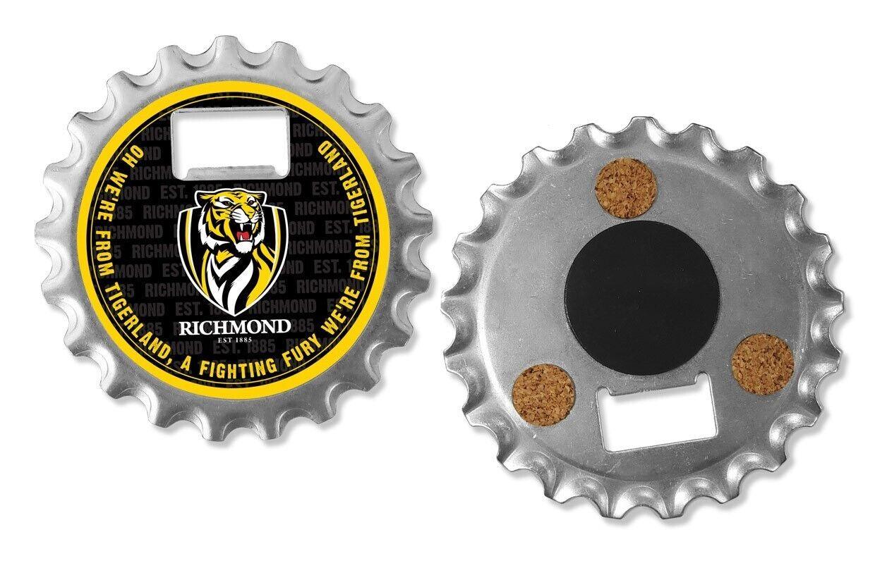 AFL Bottle Opener, Magnet & Coaster - Richmond Tigers - Aussie Rules - Image 2