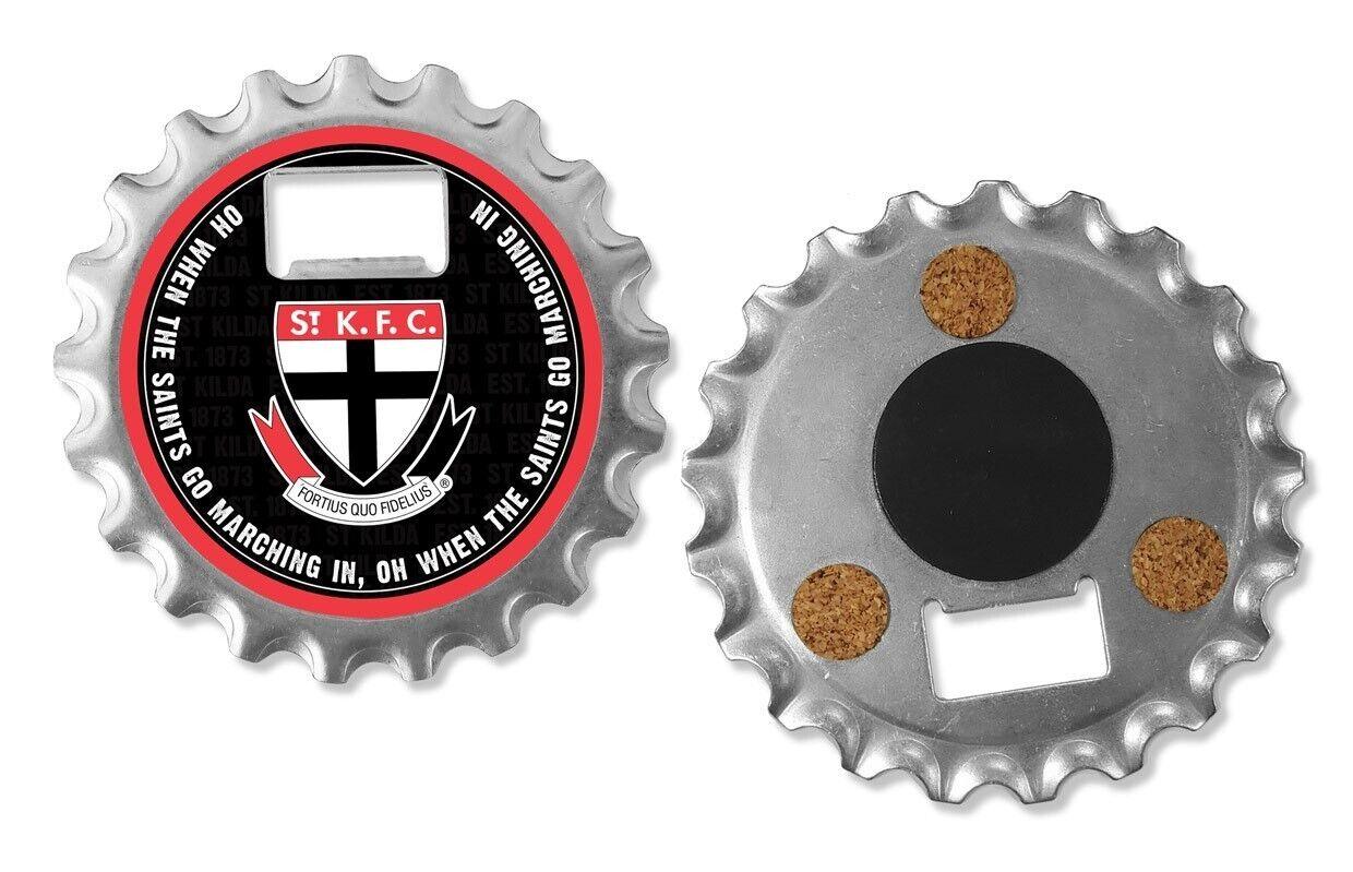 AFL Bottle Opener, Magnet & Coaster - St Kilda Saints - Aussie Rules - Image 2