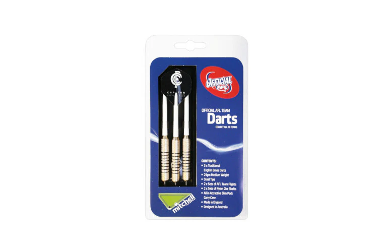 AFL Brass Dart Set - Carlton Blues - Set of 3 - 24 Grams - Darts - Image 2