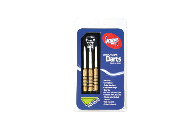 AFL Brass Dart Set - Geelong Cats - Set of 3 - 24 Grams - Darts - Image 2