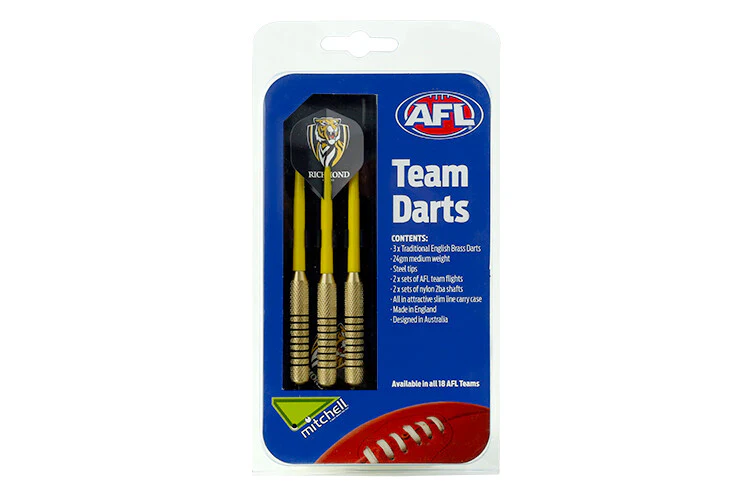 AFL Brass Dart Set - Richmond Tigers - Set of 3 - 24 Grams - Darts - Image 2