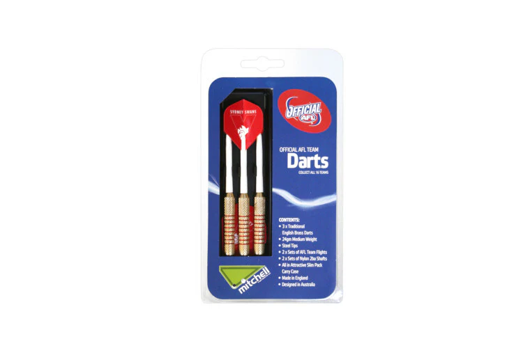 AFL Brass Dart Set - Sydney Swans - Set of 3 - 24 Grams - Darts - Image 2
