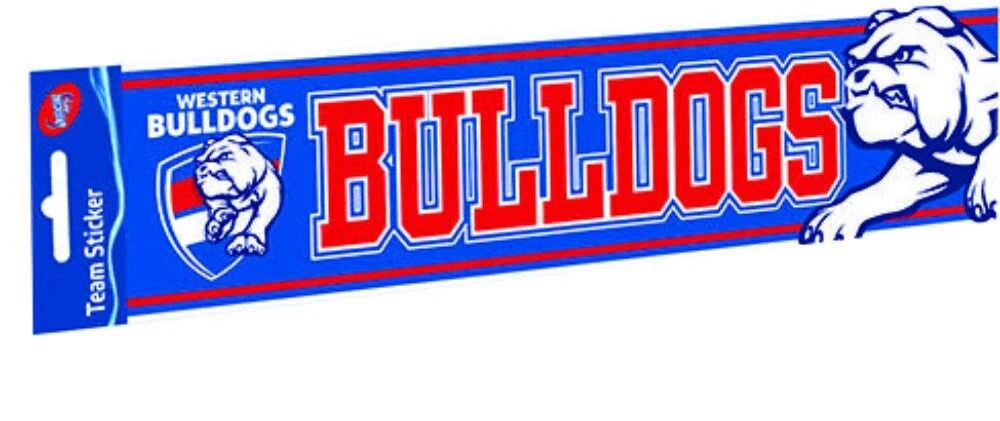 AFL Bumper Sticker - Western Bulldogs - Car Decal - 300mm x 75mm - Image 2