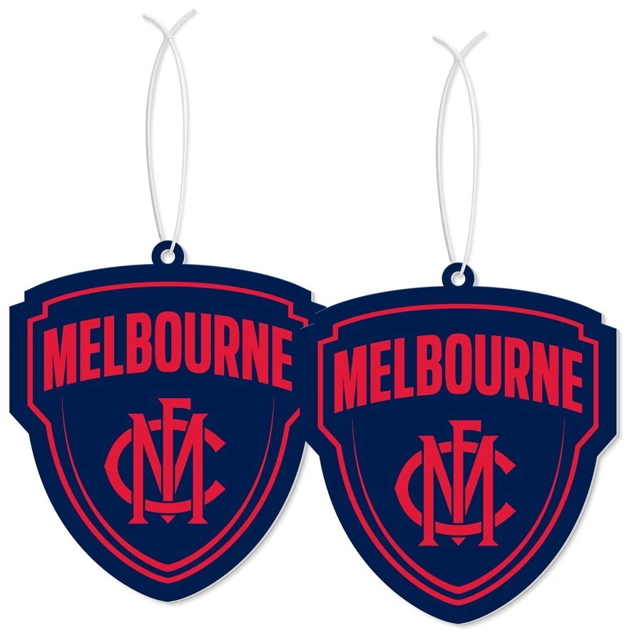 AFL Car Air Freshener 2 Pack - Melbourne Demons - Scented - Set of Two