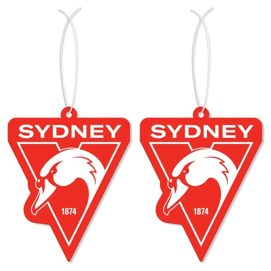 AFL Car Air Freshener 2 Pack - Sydney Swans - Scented - Set of Two