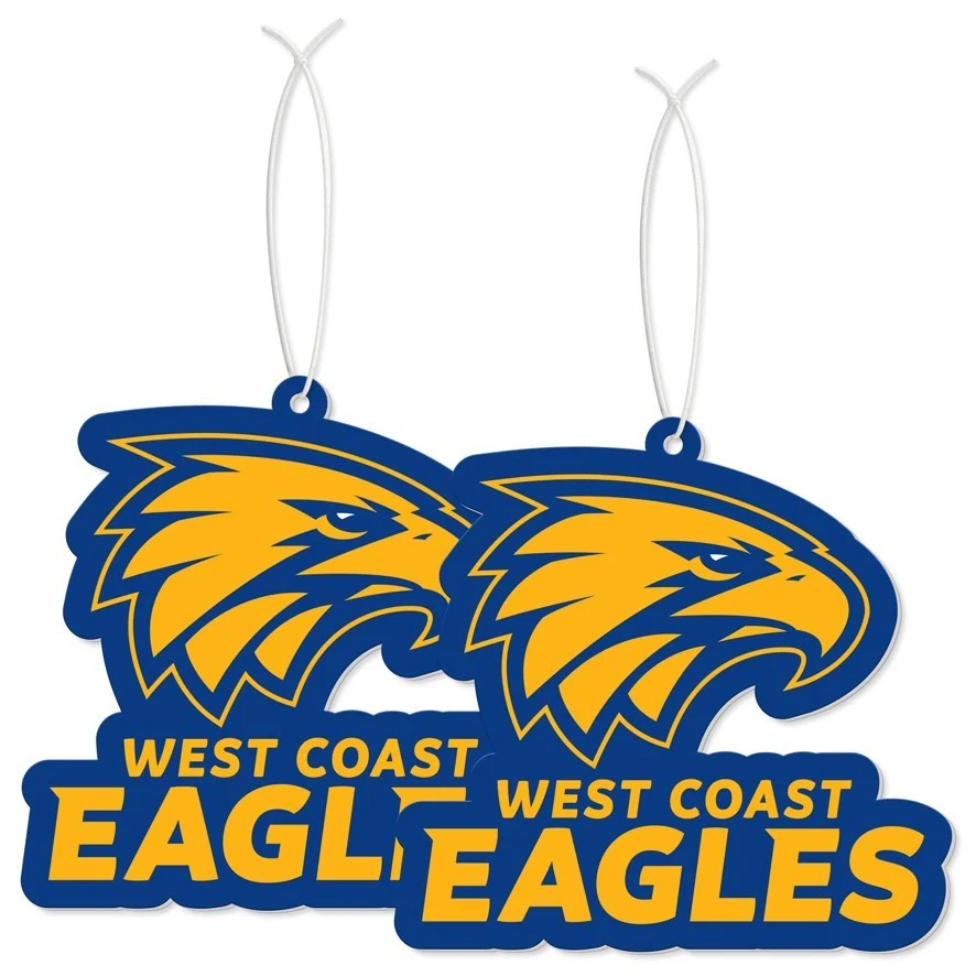 AFL Car Air Freshener 2 Pack - West Coast Eagles - Scented - Set of Two - Image 2