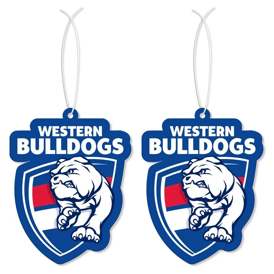 AFL Car Air Freshener 2 Pack - Western Bulldogs - Scented - Set of Two