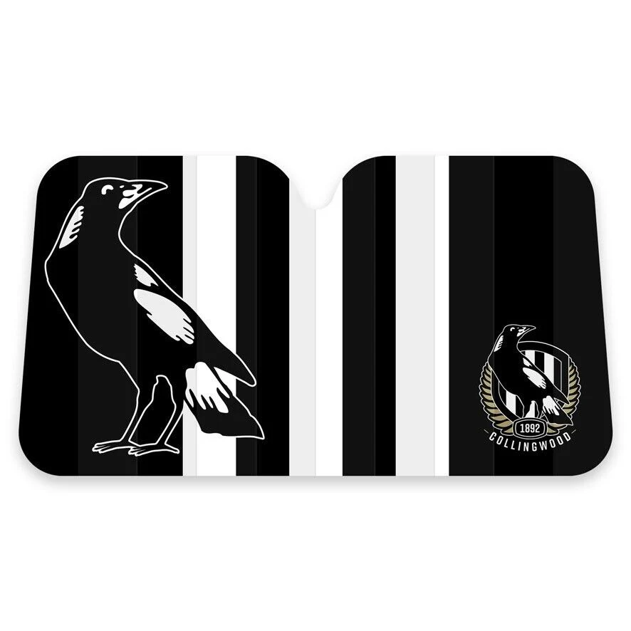 AFL Car Sunshade - Collingwood Magpies - 130cm x 70cm - Image 2