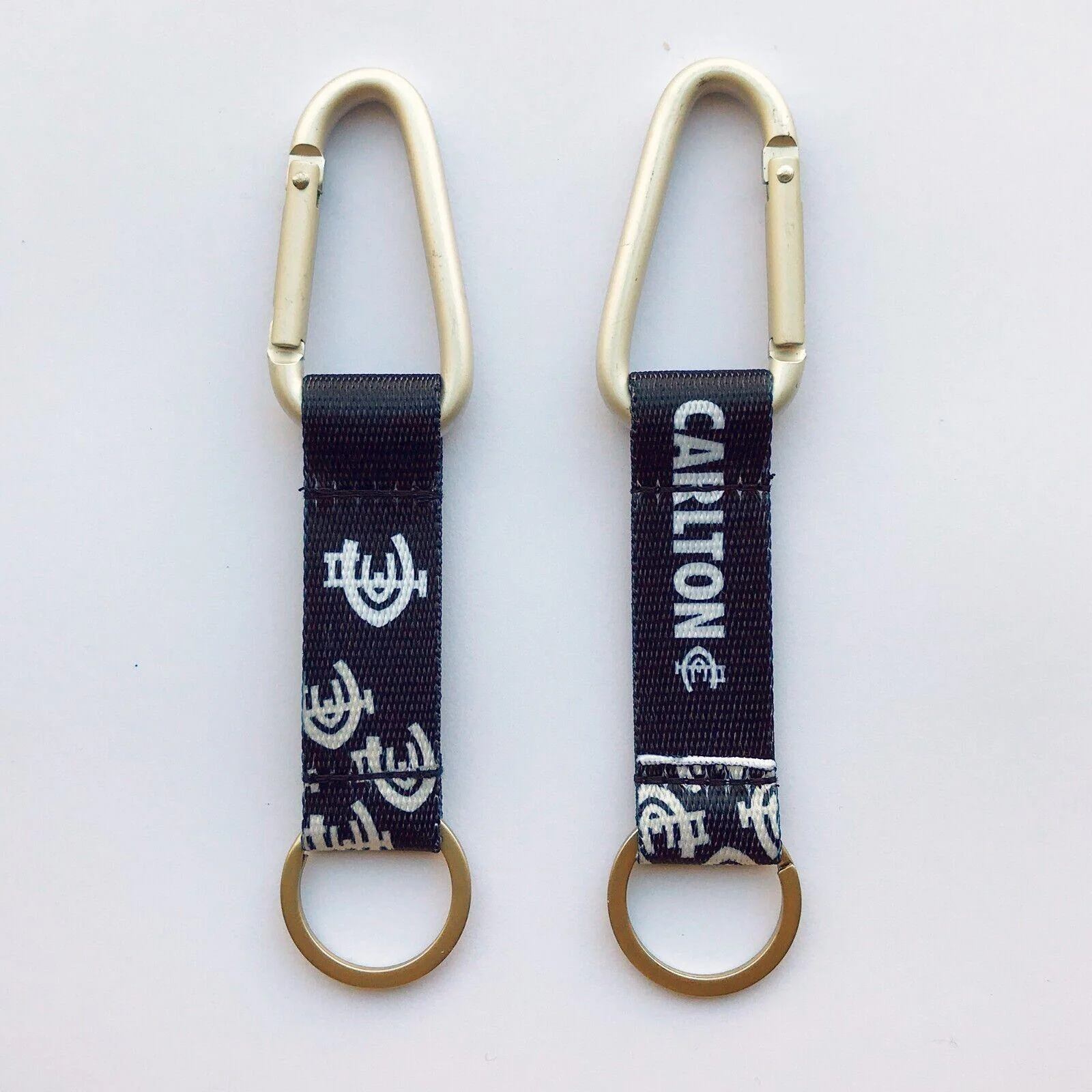 AFL Carabiner Key Ring - Carlton Blues - Keyring - Clip and Ring - Image 2