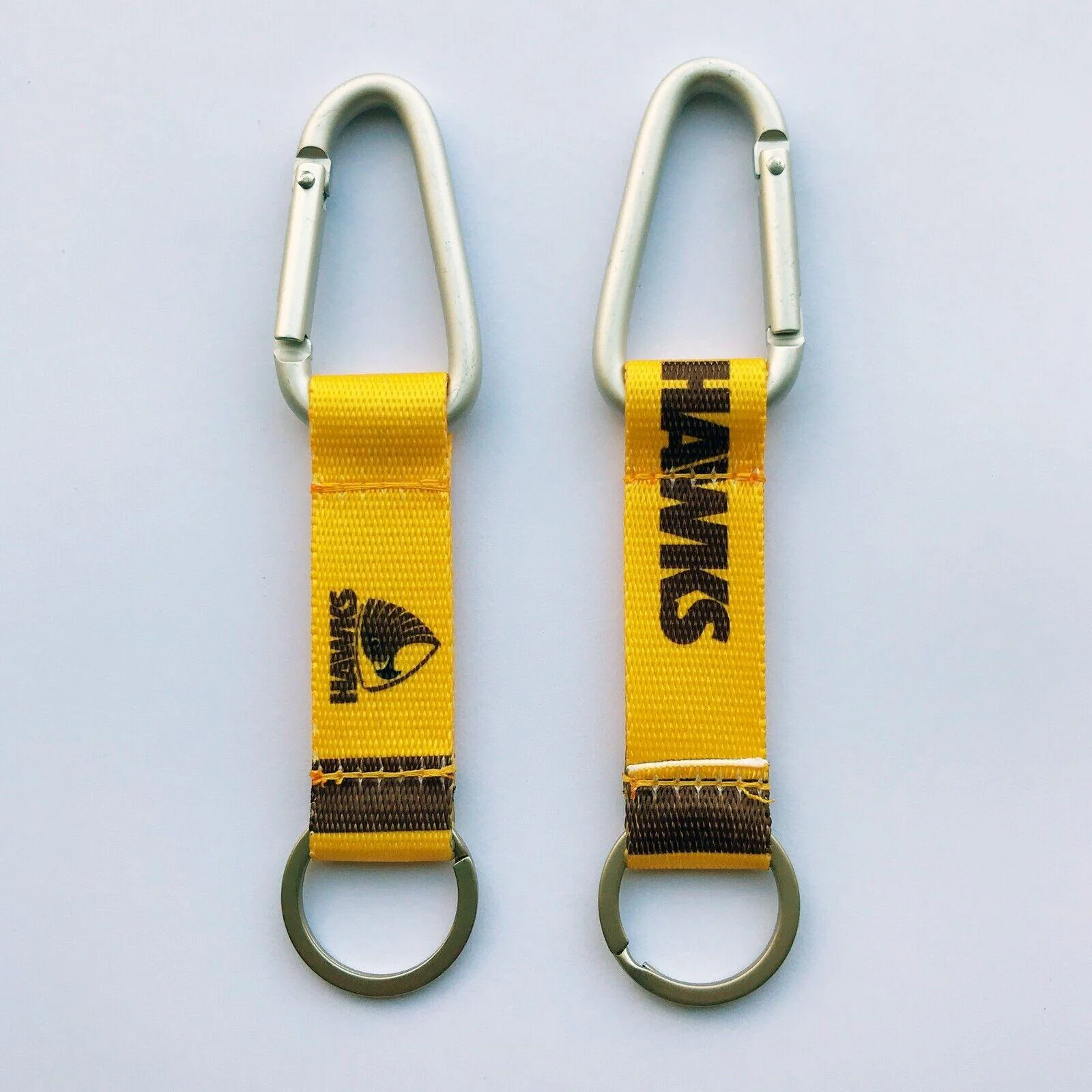 AFL Carabiner Key Ring - Hawthorn Hawks - Keyring - Clip and Ring - Image 2
