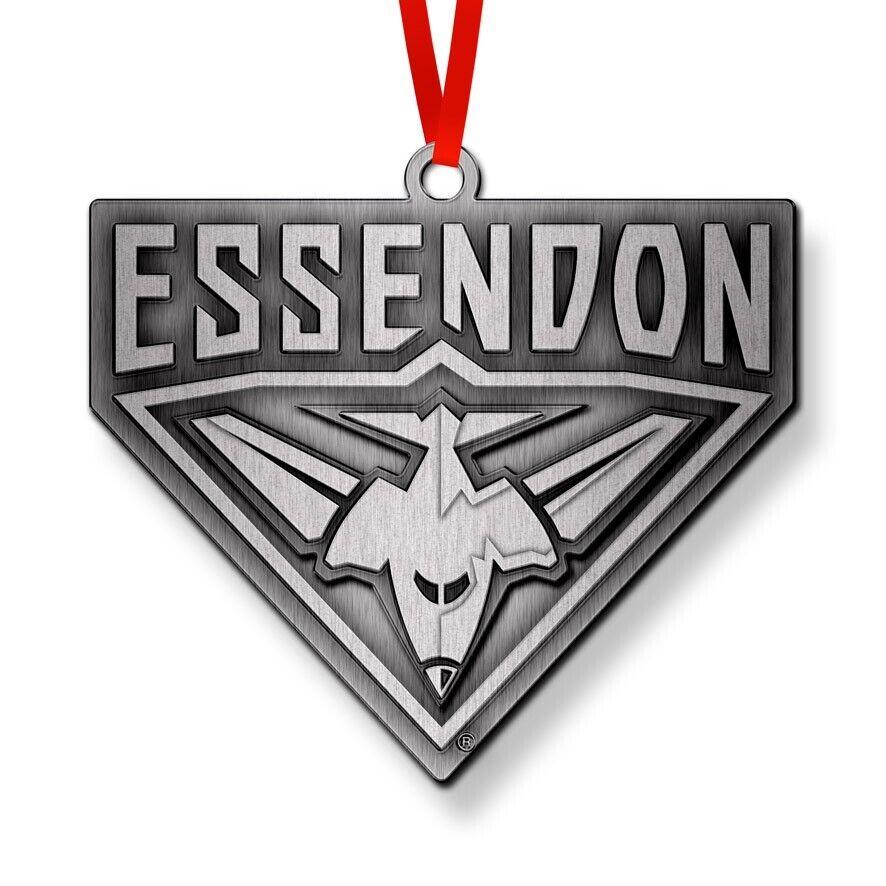 AFL Christmas Metal Ornament - Essendon Bombers - Approx. 70 x 50mm - Image 2