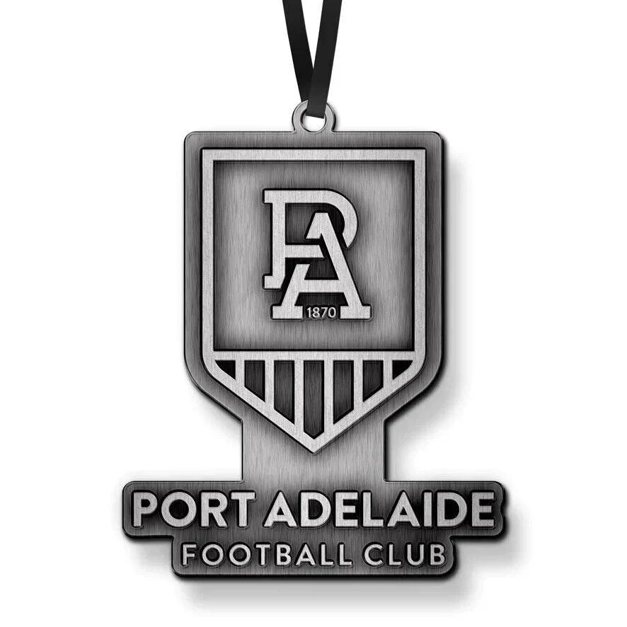AFL Christmas Metal Ornament - Port Adelaide Power - Approx. 70 x 50mm - Image 2