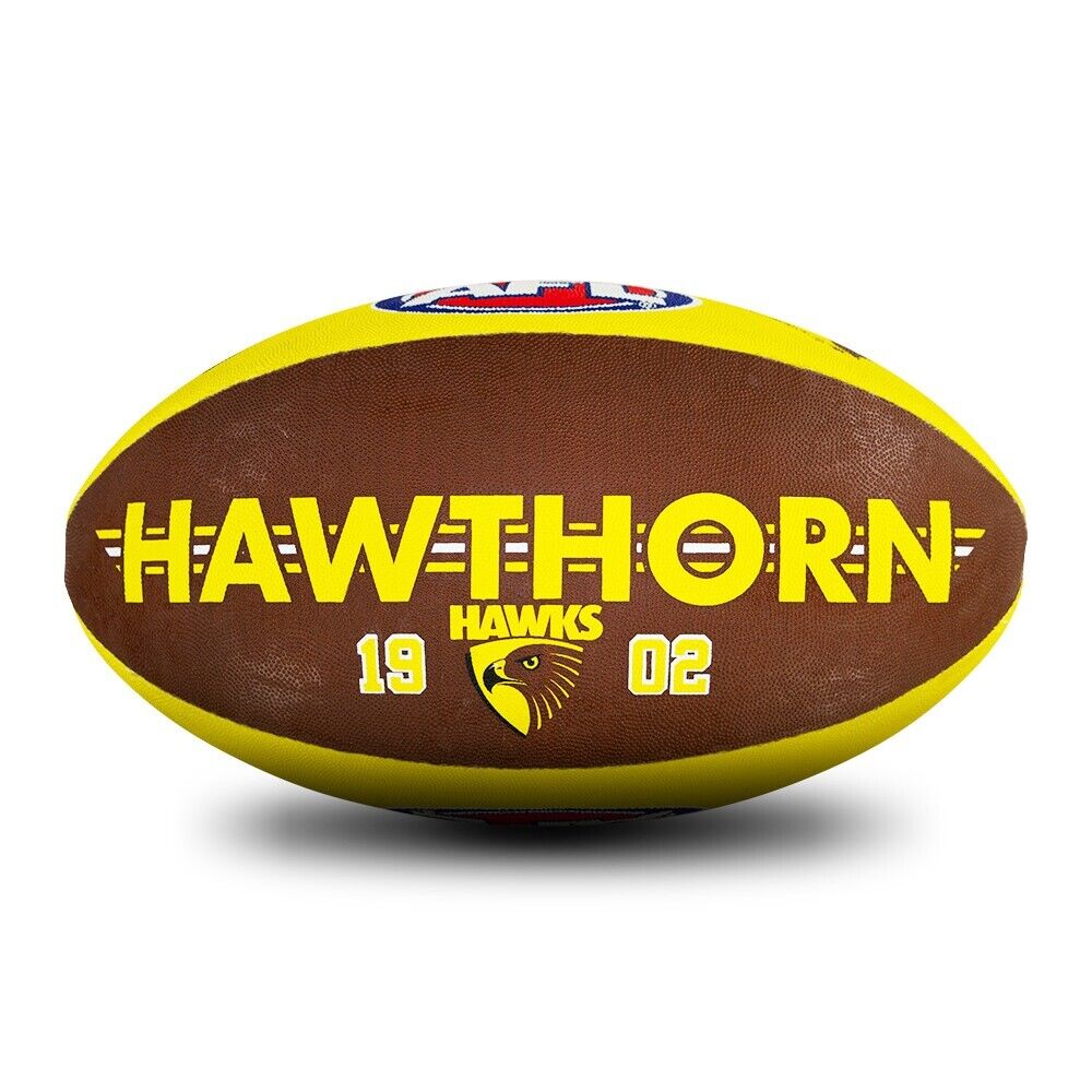 AFL Club Football - Hawthorn Hawks - Size 5 - Game Ball - Image 2