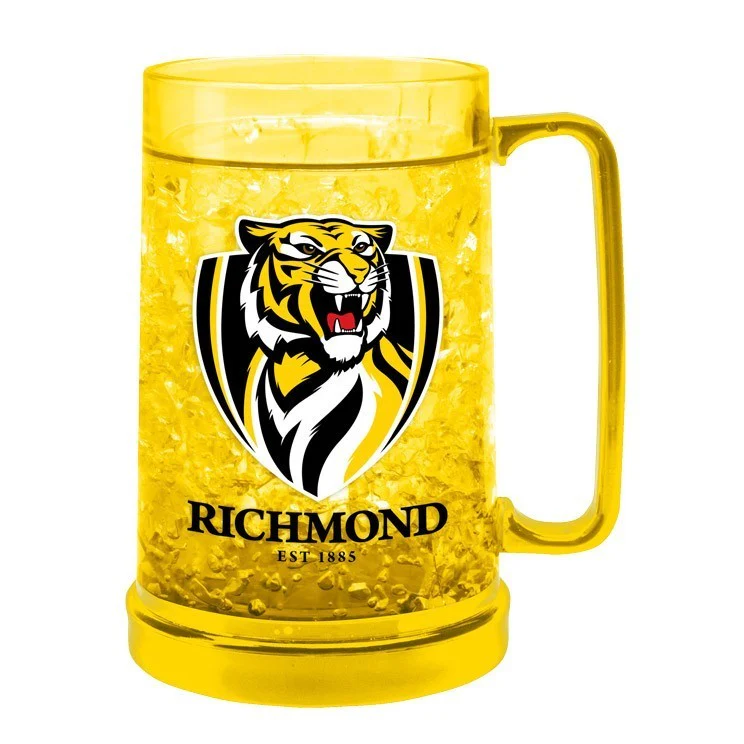 AFL Colour Freeze Mug - Richmond Tigers - 500ML - Gel Freeze Drink Cup - Image 2