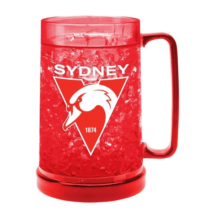 AFL Colour Freeze Mug - Sydney Swans - 500ML - Gel Freeze Drink Cup - Image 2