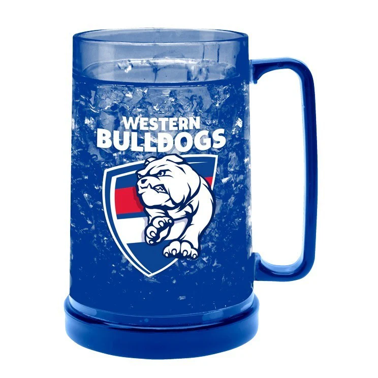 AFL Colour Freeze Mug - Western Bulldogs - 500ML - Gel Freeze Drink Cup
