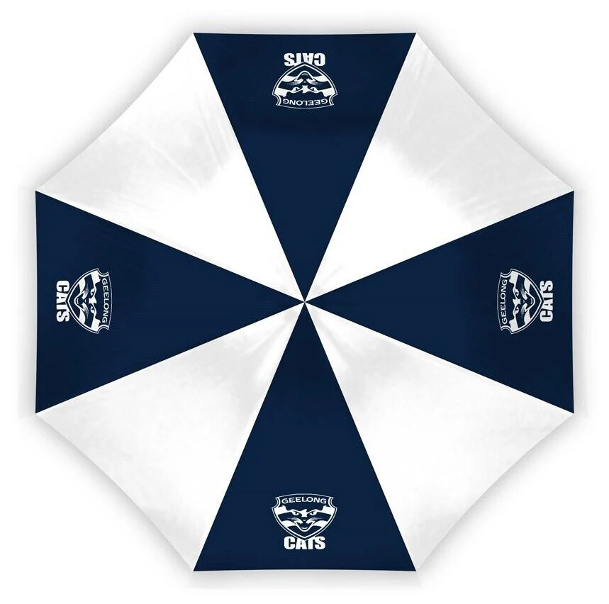 AFL Compact Umbrella - Geelong Cats - Rain - Glovebox - 60cm Length W17cm - Image 2