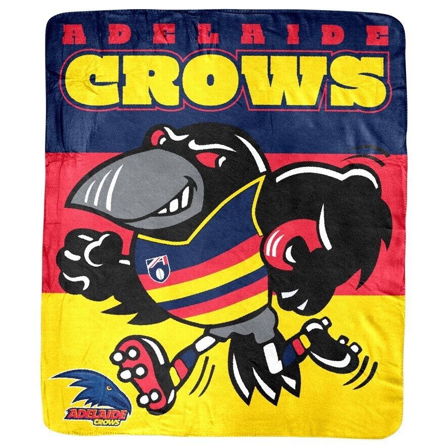 AFL Coral Mascot Blanket - Adelaide Crows - 150x130cm - Throw Rug - Image 2