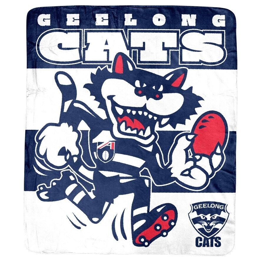 AFL Coral Mascot Blanket - Geelong Cats - 150x130cm - Throw Rug - Image 2