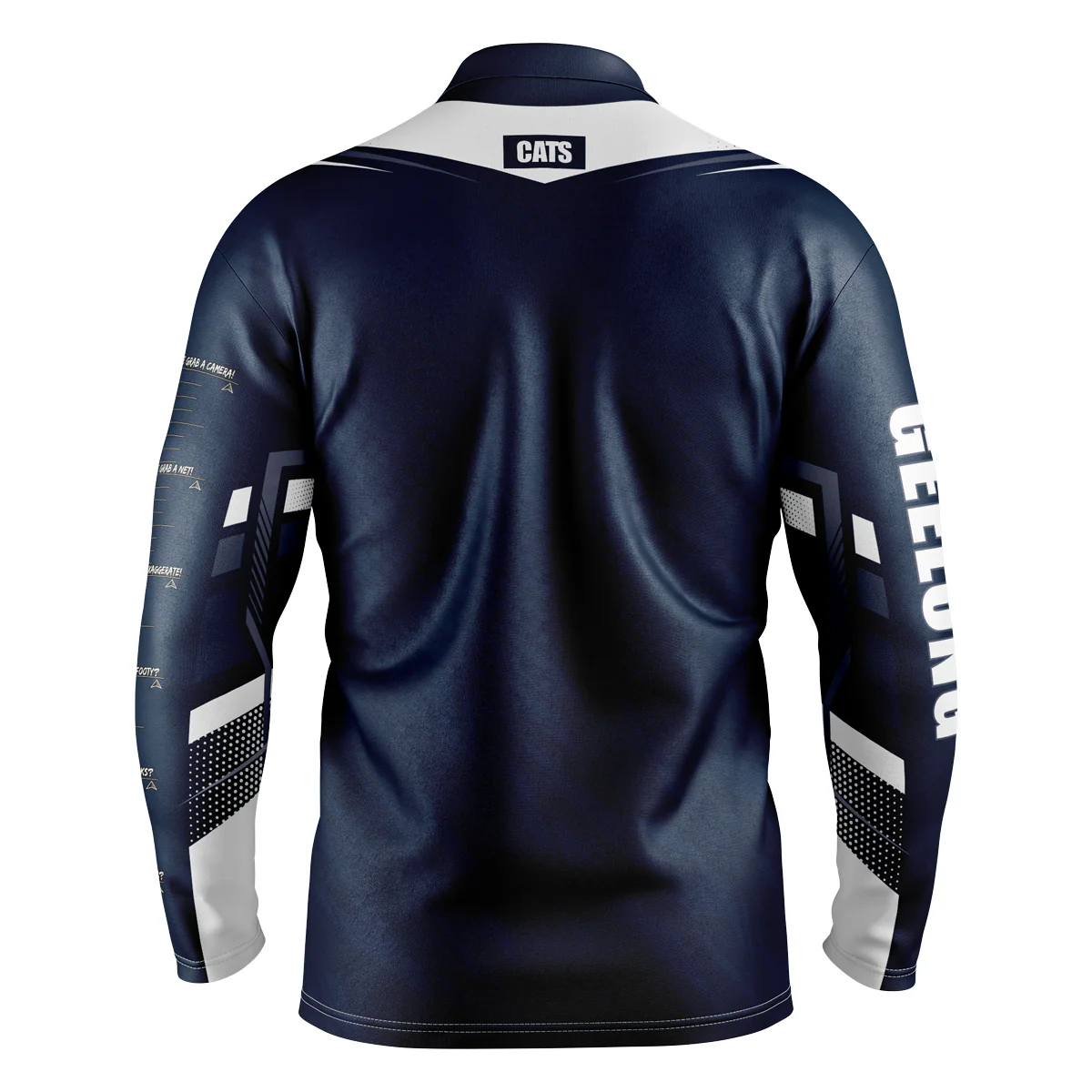 AFL 'Cyber' Fishing Shirt - Geelong Cats - Adult - Mens - Polo - Image 2